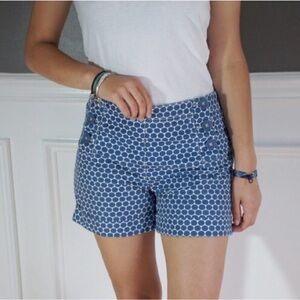Boden Sailor Shorts Polka Dots Blue White Women’s UK 12 US 10 100% Cotton Beach